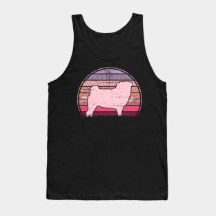 Pink Pug Sunset Tank Top